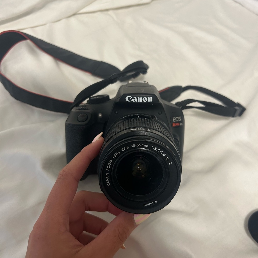 Canon EOS Rebel T7 Black with Red Accents